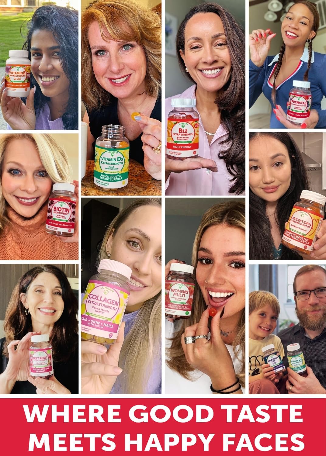 Lunakai USA Made Prenatal Vitamins with Iron & Folic Acid - Delicious Pregnancy Multivitamin Gummies for Women - 6 Pack