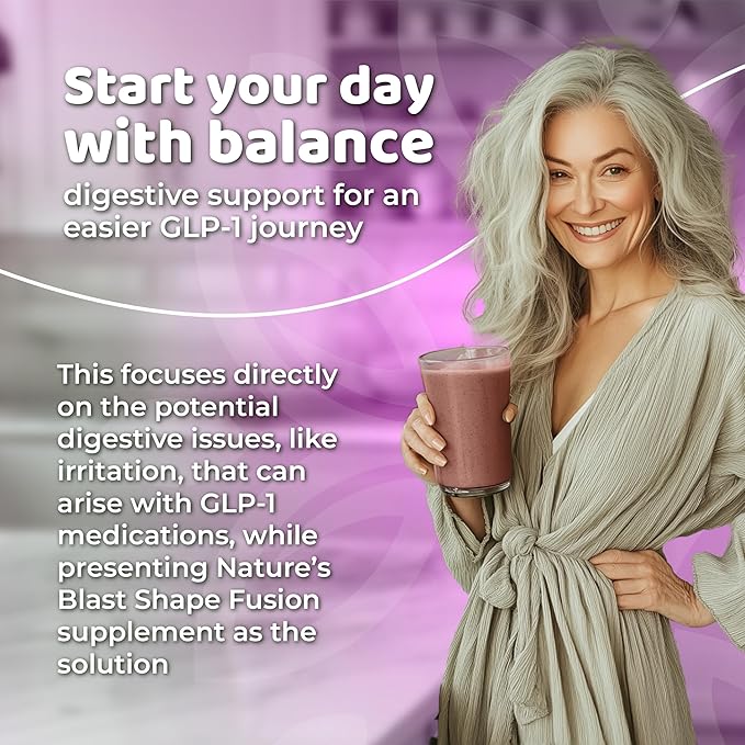 Shape Fusion® - GLP-1 Supplements with Ashwagandha, Hibiscus, Ceylon Cinnamon, Maqui Berry & African Mango Extract - Supports Healthy Habits, Energy & Body Balance - 30 Servings