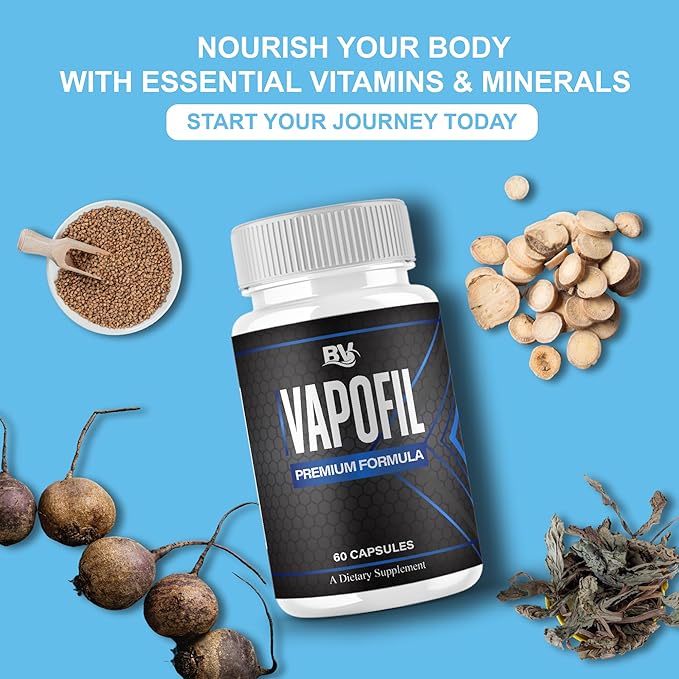 BLUE VIBE Vapofil Premium Wellness and Advanced Health Management Supplement Pills, Vapofil Maximum Strength Advanced Daily Health Support and Overall Wellness Supplement (2 Pack - 120 Capsules)
