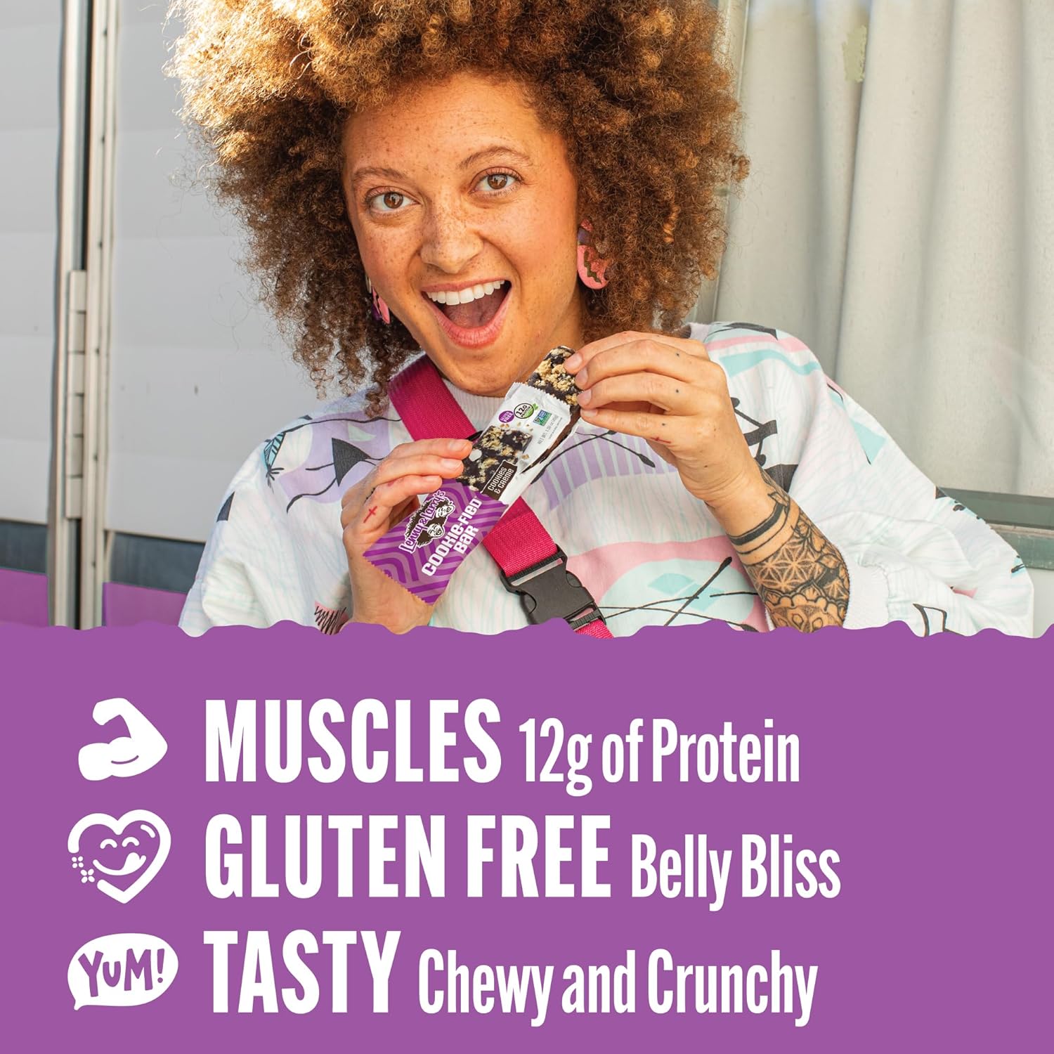 Lenny & Larry's Cookie-fied Protein Bar – Cookies & Creme Vegan Protein Bars 9x45g – Healthy Snacks with 12g Plant Protein & 5g Fiber – Gluten free Power Bar, Keto Friendly, Non-GMO & Vegan