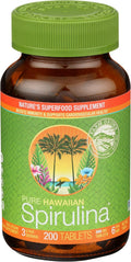 Nutrex Hawaii, Pure Hawaiian Spirulina 500 mg, Vegan, Supports Immune System, Heart, Cells and Energy, 200 Tablets
