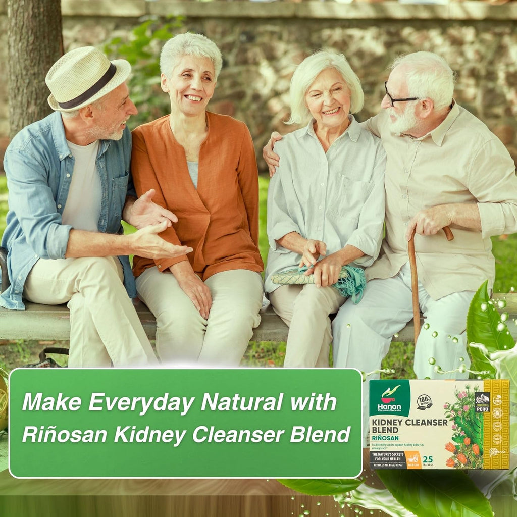 Hanan Kidney Cleanse & Joint Repair Herbal Tea - Riñosan Blend of Chanca Piedra (Stone Breaker) Rompe Piedra para los Riñones - 25 Tea Bags