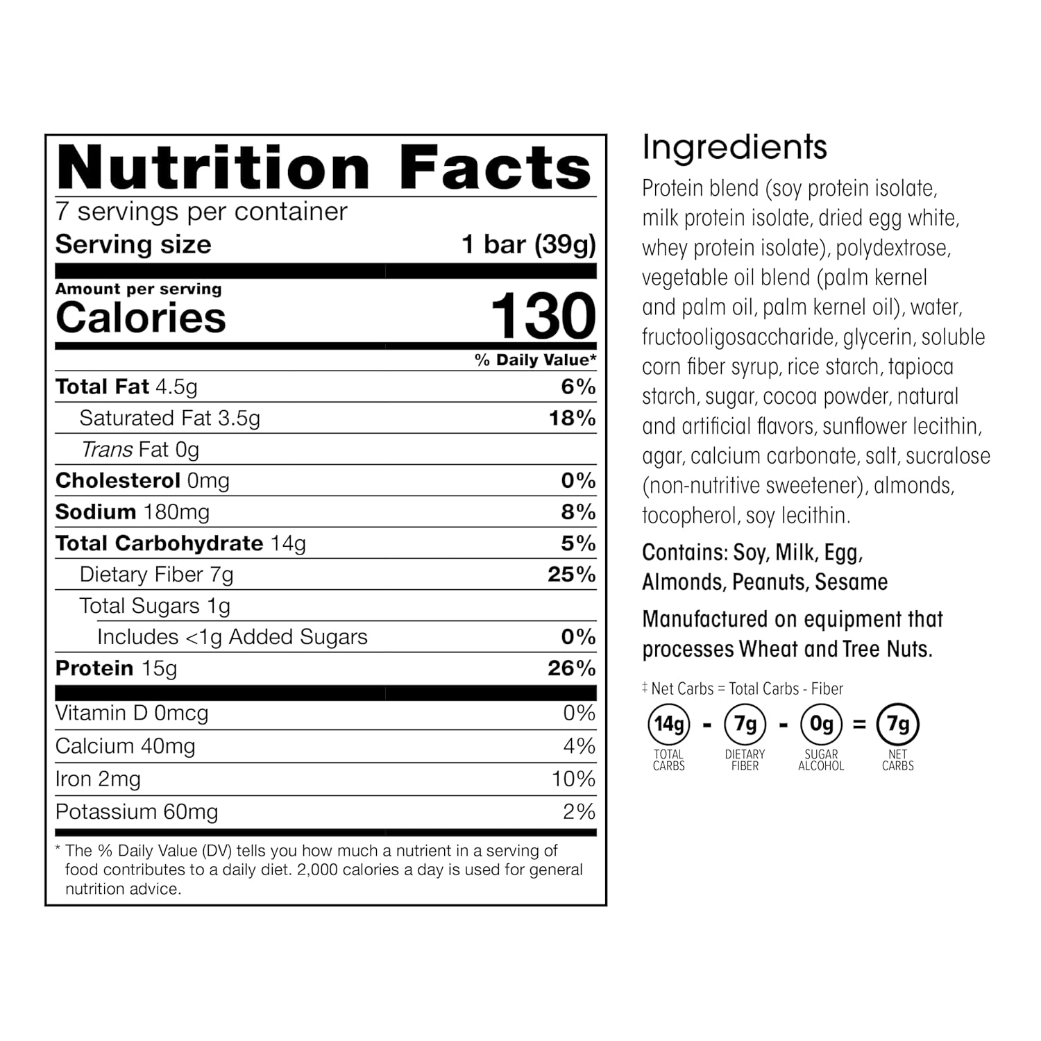 Wonderslim High Fiber Protein Bars, Fluffy S'more Crisp | 15g Protein, 8g Fiber | Low Sugar, Low Carb | Healthy Indulgence | Satisfying, Supports Energy & On-the-Go Convenience, 7 Pack