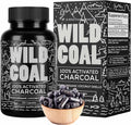 Wild Foods Activated Charcoal Capsules | 100% Organic Coconut Shells Active Tablets for Bloating & Hangover | Lab Tested & Non-GMO Detox Pills | Made in USA (120 Capsules)
