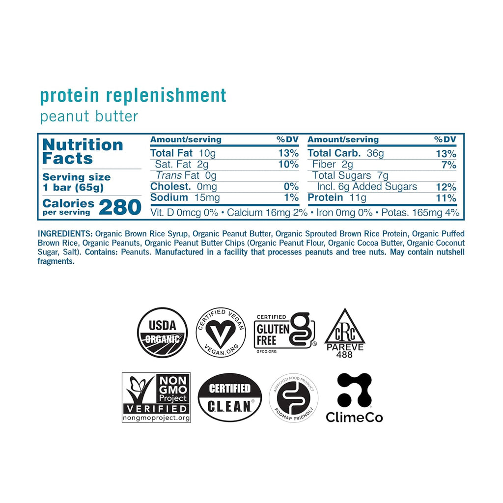 GoMacro MacroBar Organic Vegan Protein Bars - Peanut Butter (2.3 Ounce Bars, 12 Count)