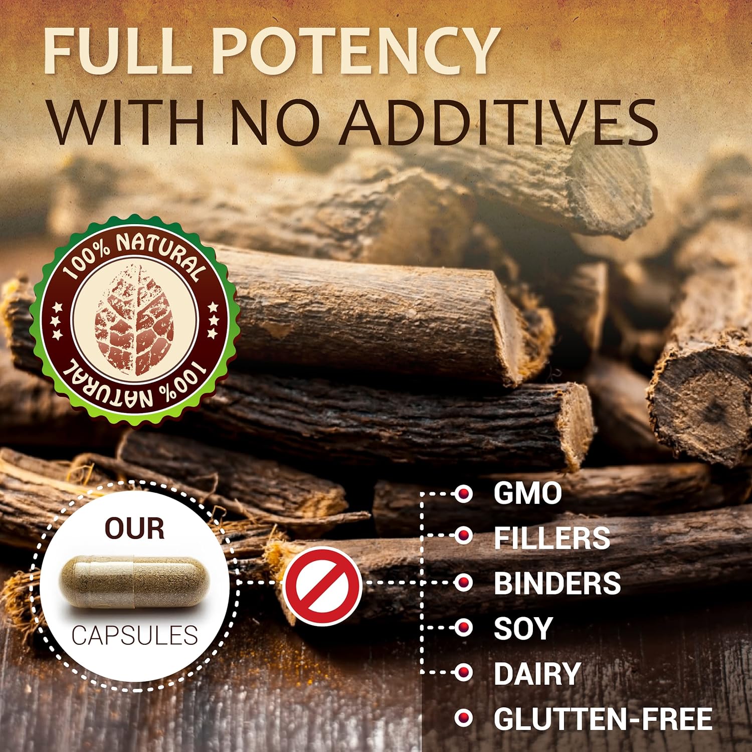 Licorice Root 100 Capsules – Pure Organic Glycyrrhiza Glabra – Herbal Supplement for Digestive Comfort & Overall Wellness – Non-GMO & Additive-Free