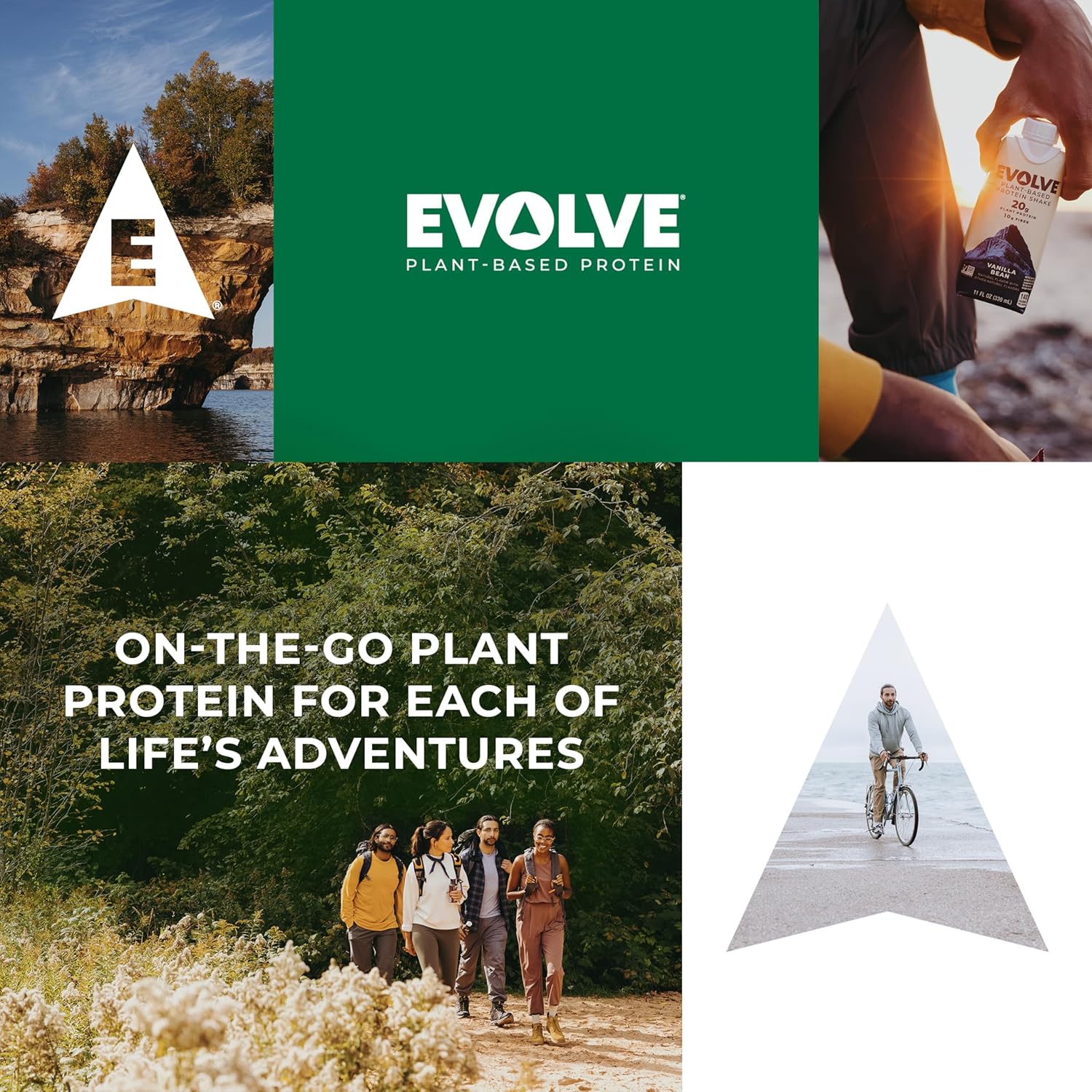 Evolve Plant Based Protein Shake, Chocolate Caramel, 20g Vegan Protein, Dairy Free, No Artificial Sweeteners, Non-GMO, 10g Fiber, 11oz, (12 Pack)