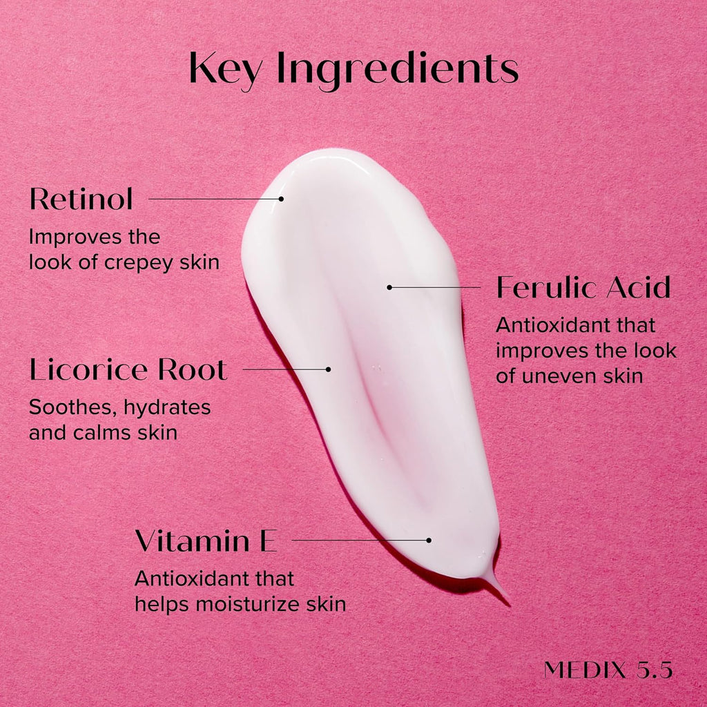 Medix 5.5 Retinol Body Lotion Firming Moisturizer | Crepey Skincare Treatment | Retinol Body Cream | Anti Aging Firming Cream For Women Targets Look Of Crepe Skin, Wrinkles, & Sagging Skin, 2-Pack