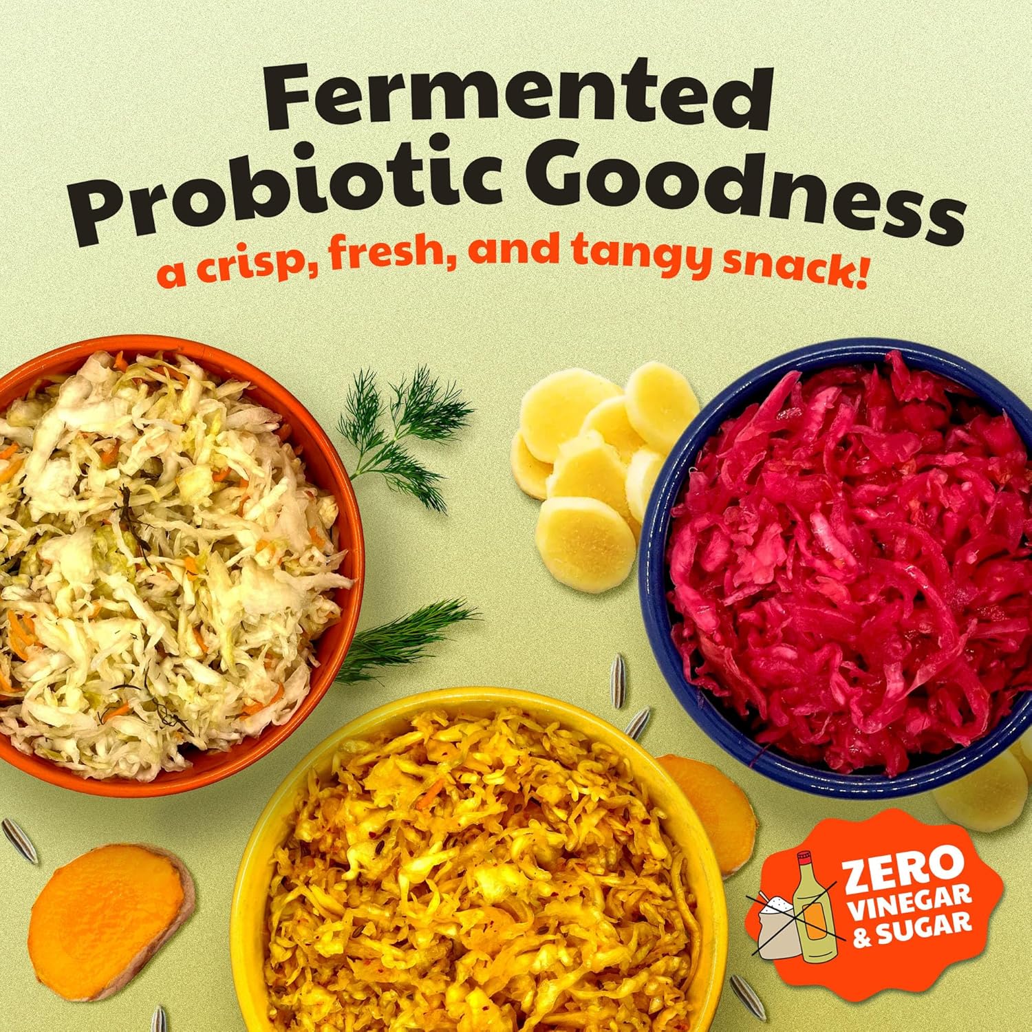 Real Fermented & Probiotic Sauerkraut for Gut Health - TOP KRAUT BUNDLE (3 PACK) by Olive My Pickle