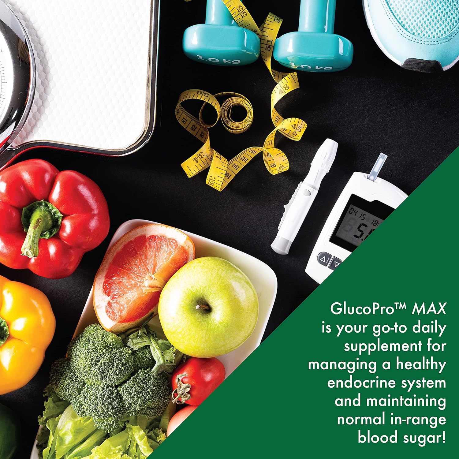 Health Thru Nutrition GlucoPro Max - with 1,500mg Berberine, Chrominex + Chromium, and 1,000mg Cinnamon | Vegan, Non-GMO, Gluten Free | Pack of 180