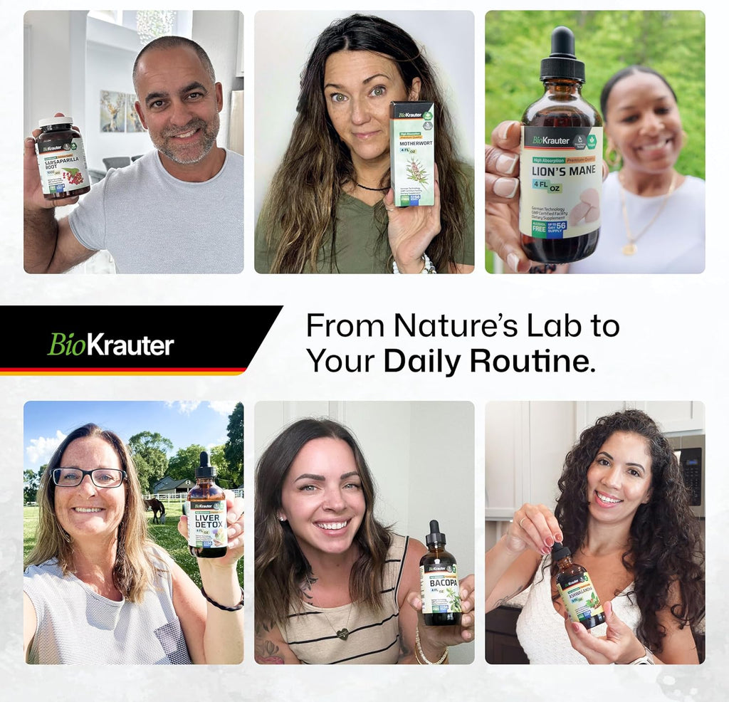 BIO KRAUTER® Hawthorne Berry Supplement - Pure Vegan Hawthorn Berry Liquid Drops 655 mg per Serving 4 Fl.Oz 56 Days of Supply - Used for Overall Support & Daily Wellness - Alcohol & Sugar Free