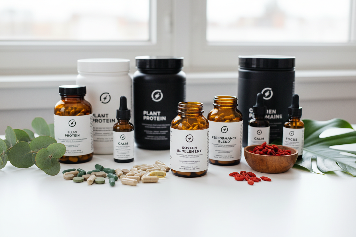 Health supplements  and wellness products real image